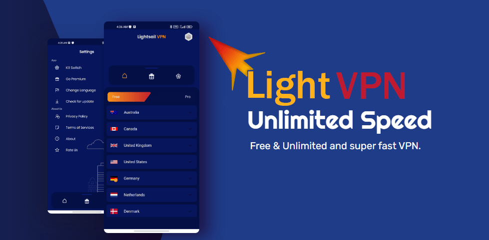 Lightsail VPN Mod Apk v1.9 Premium Unlocked