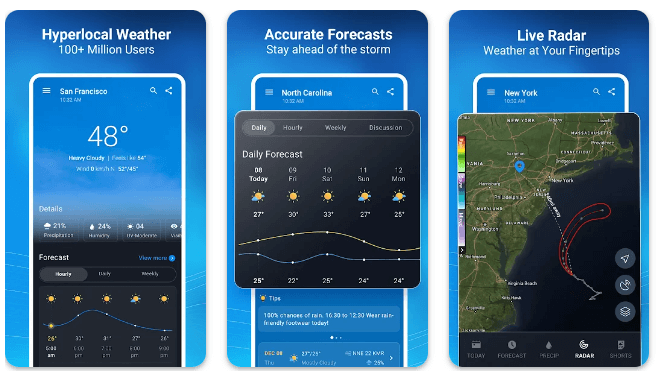 1Weather- Top 10 Best Weather Apps (Free Widgets)