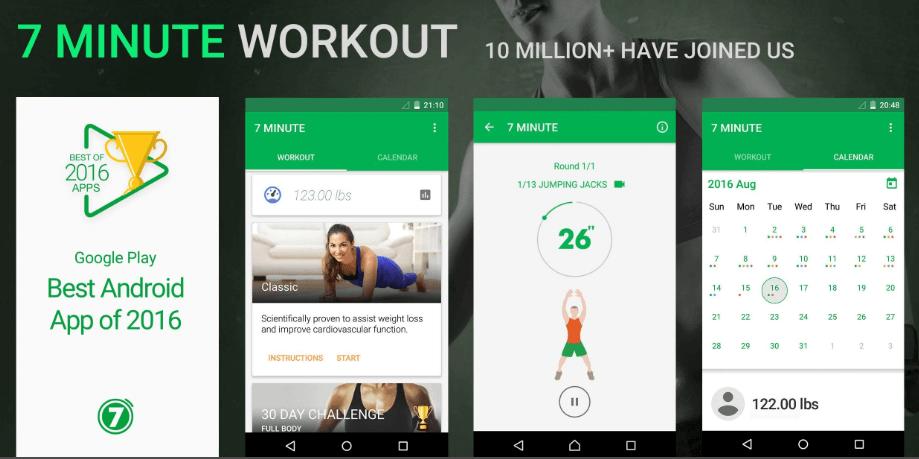 7 Minute Workout- Top 10 Best Health & Fitness Apps