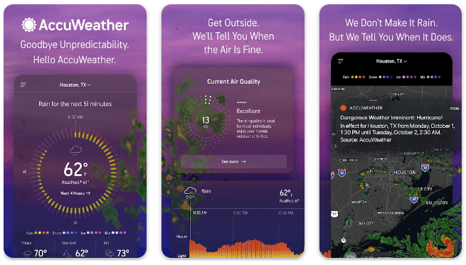 AccuWeather- Top 10 Best Weather Apps (Free Widgets)