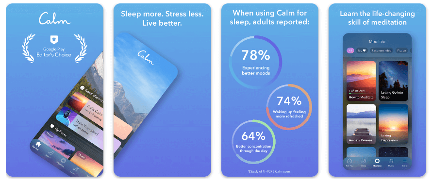 Calm: Meditation and Sleep- Top 10 Best Lifestyle Apps (Most Quality)