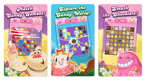 Candy Crush Saga- 10 Best Puzzle Games (Classic) For Android 2024