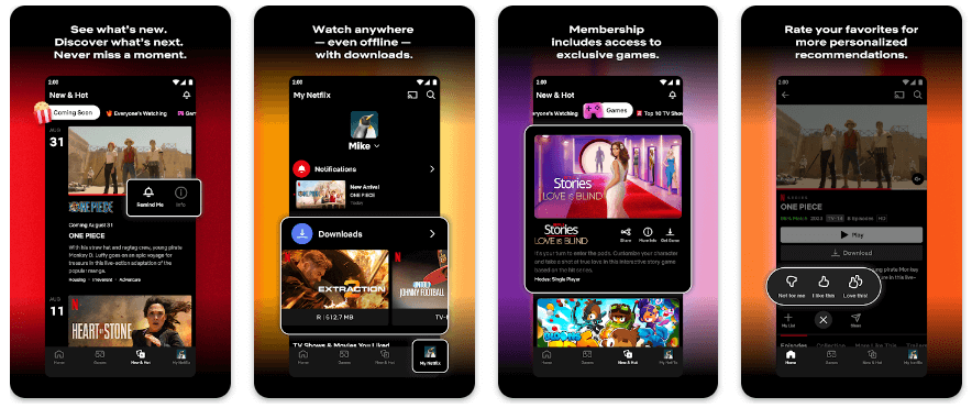 Netflix- Top 10 Best Entertainment Apps (Free Watch) for Android 2024