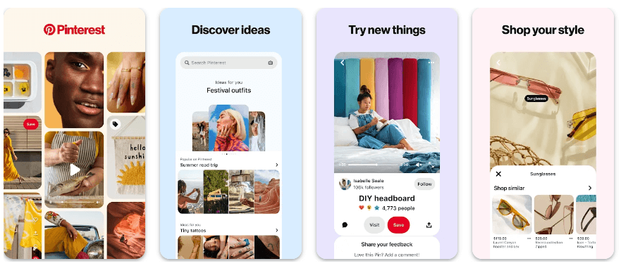 Pinterest- Top 10 Best Lifestyle Apps (Most Quality) for Android 2024